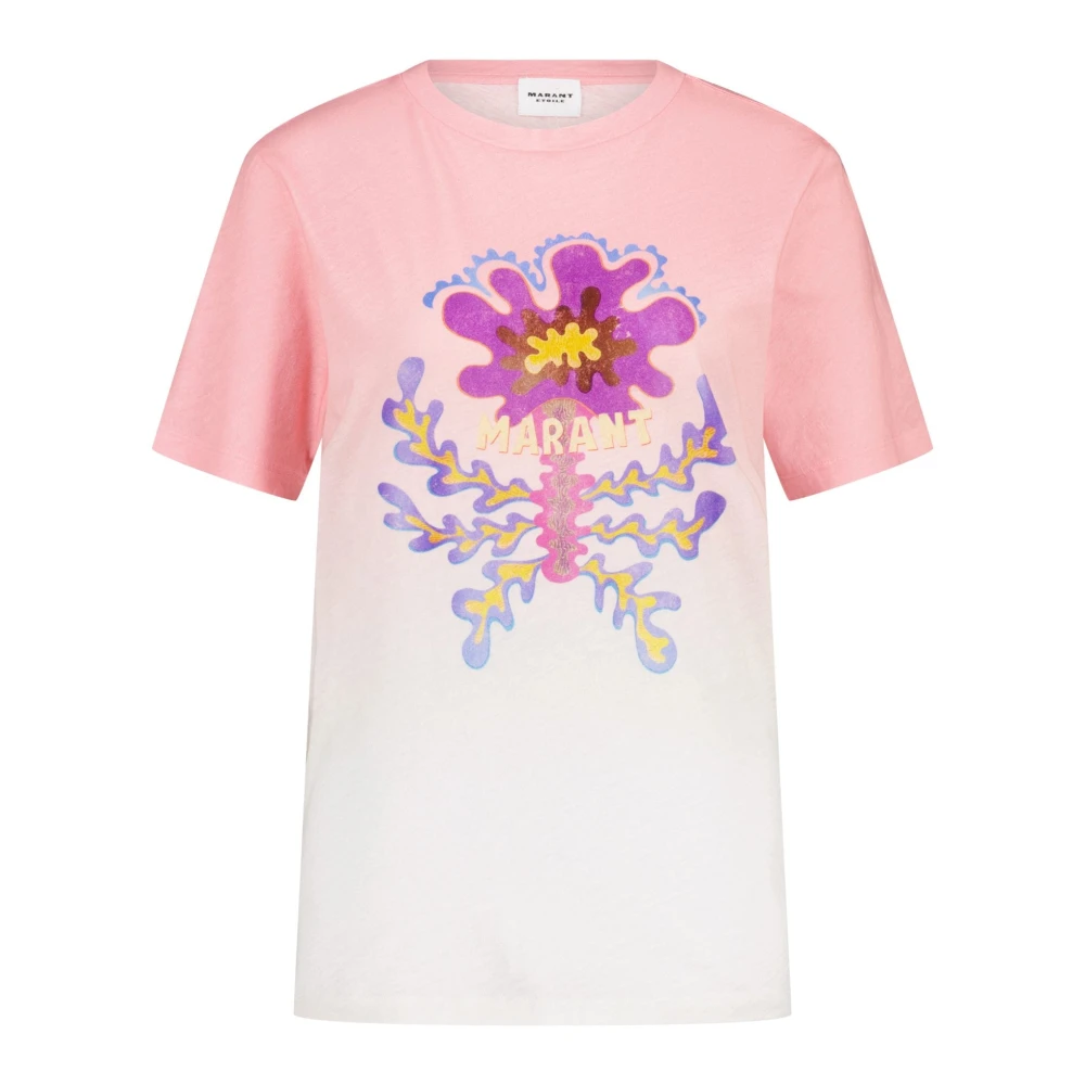 Isabel marant Bedrukt Katoenen T-shirt Pink Dames