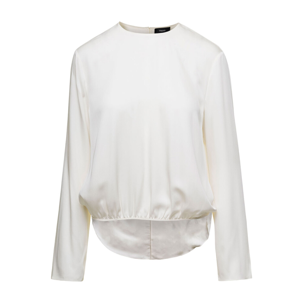 Blusa blanca con discount lazo