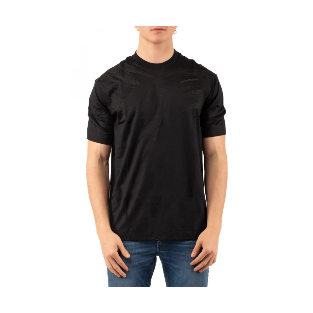 Emporio Armani Stijlvol T-shirt voor mannen Black Heren