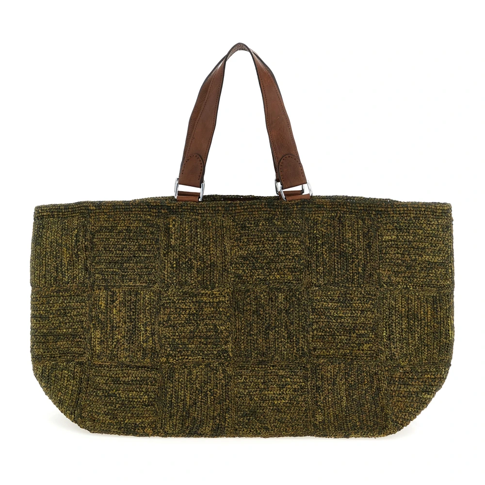 Ibeliv Women's Green Shopping Bags, One Size, Miray Tote Bag