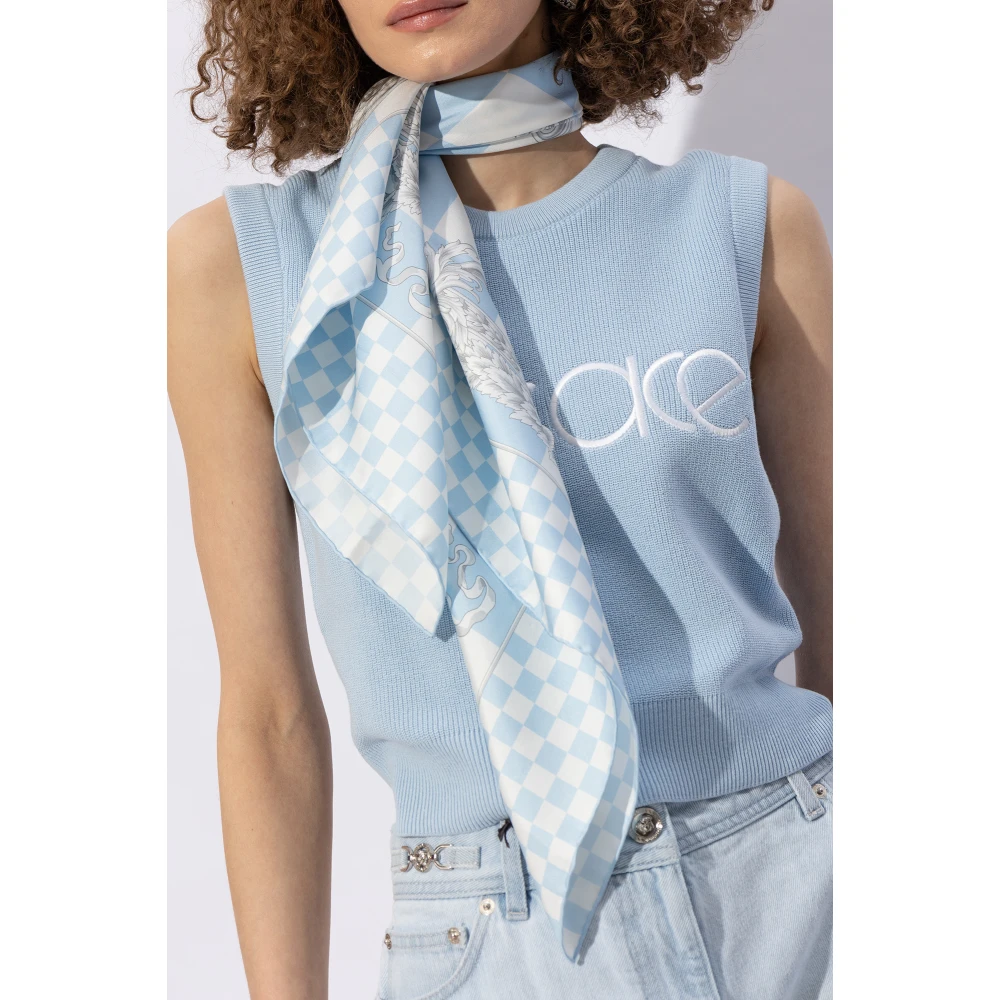 Versace Zijden sjaal Blue Dames