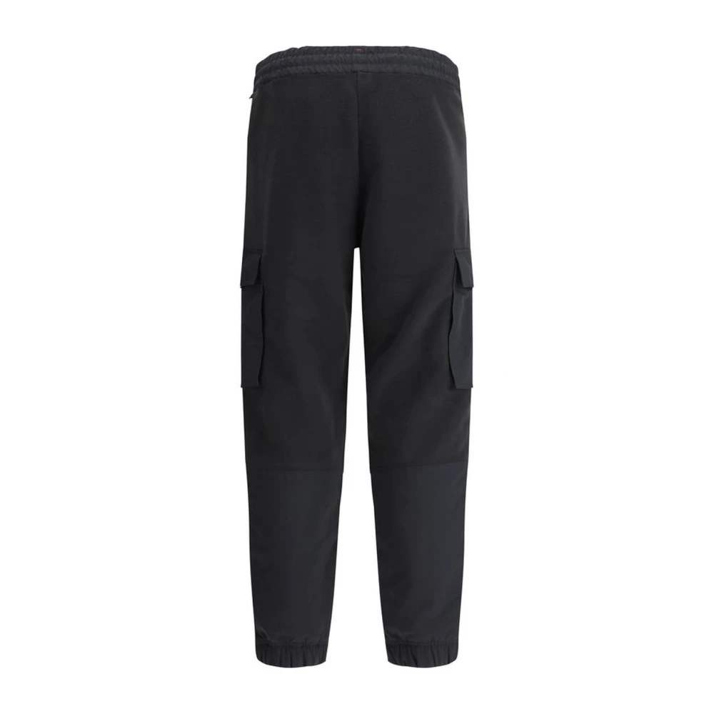 Moncler Fleece Jogger Sweatpants met Cargo Zakken Black Heren