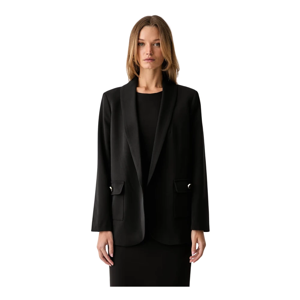 Fracomina Donna Nero - Blazer Aperto - Jackets - Xl