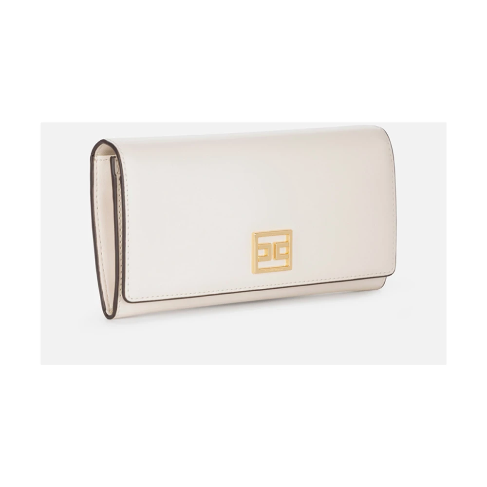 Elisabetta Franchi Ivoor Synthetisch Leren Portemonnee Beige Dames