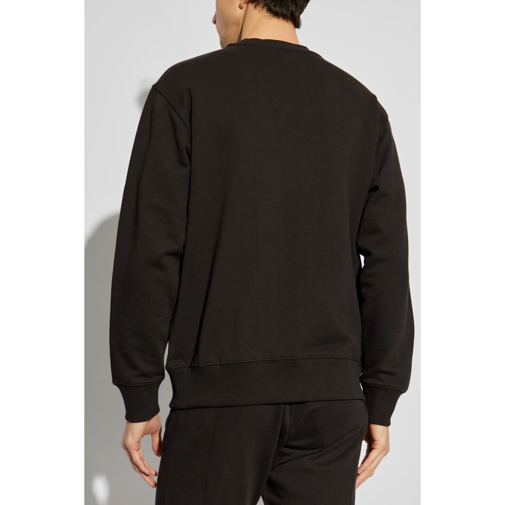 Versace Jeans Couture Sweatshirt met bedrukt logo Black Heren