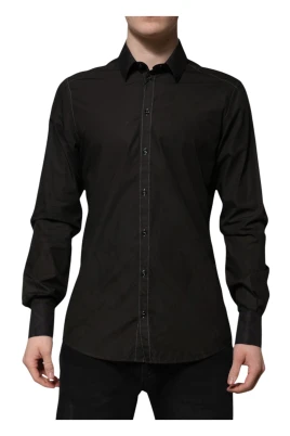 Cotton Jacquard GOLD Collar Dress Shirt