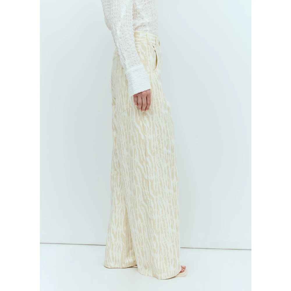 Song for the Mute Gedrukte katoenen broek Beige Dames