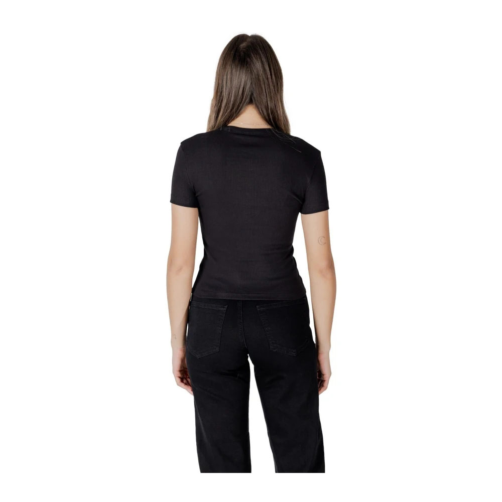 Calvin Klein Jeans Zwart Ronde Hals T-Shirt Black Dames