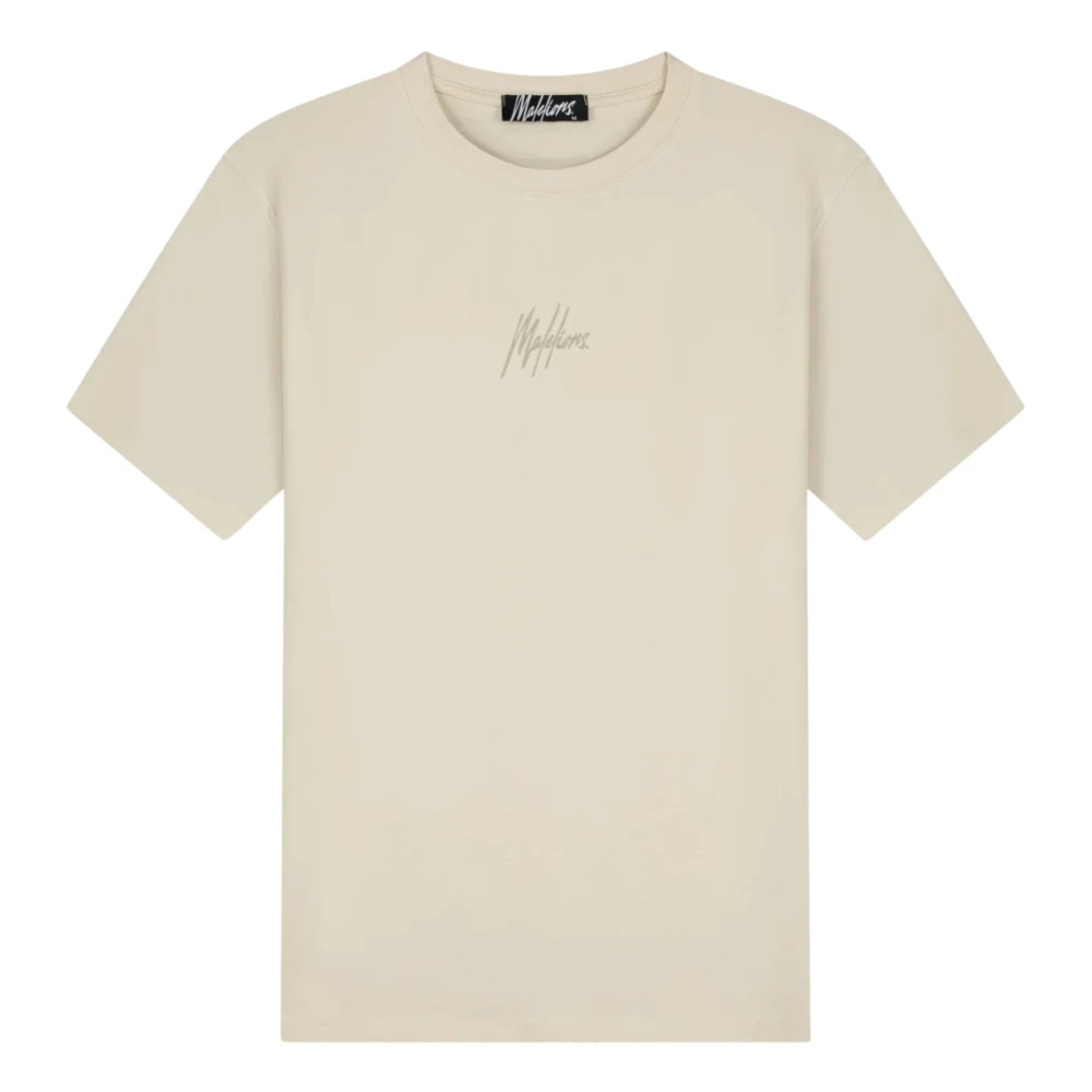 Malelions Gestreept Signature T-shirt in Beige Herenlions Beige Heren