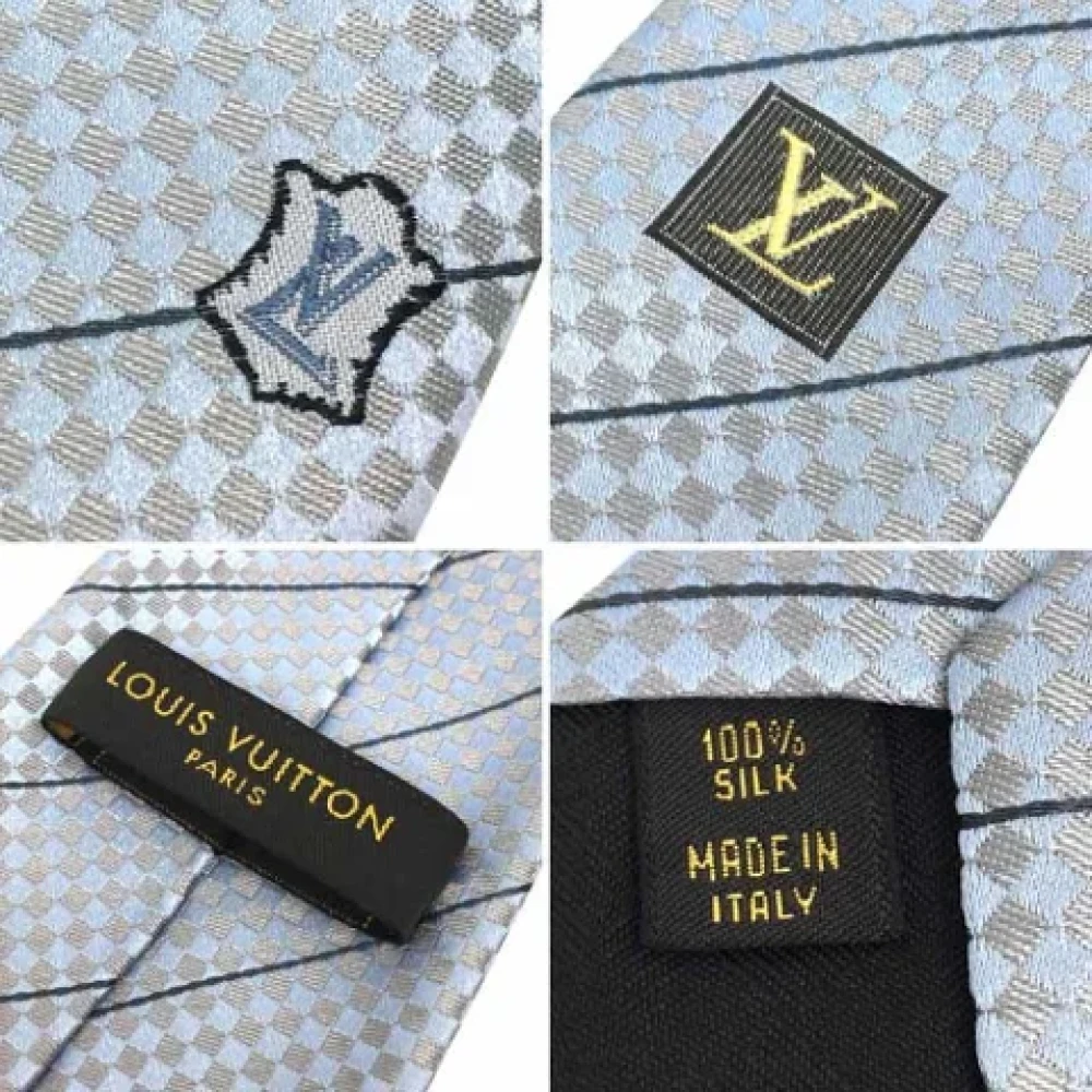 Louis Vuitton Vintage Pre-owned Silk home-office Blue Heren