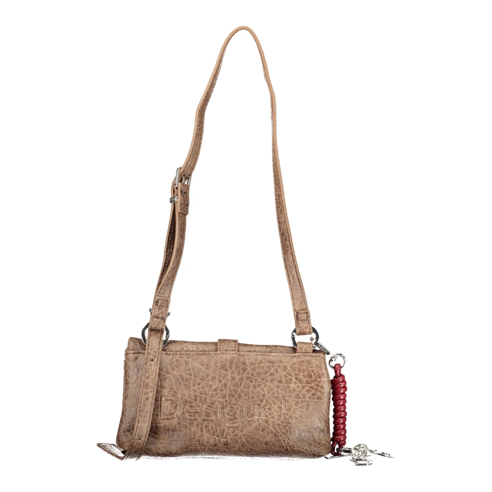 Desigual clutch Half Logo Clutch Micro New Choco Dark Brown - Image 3