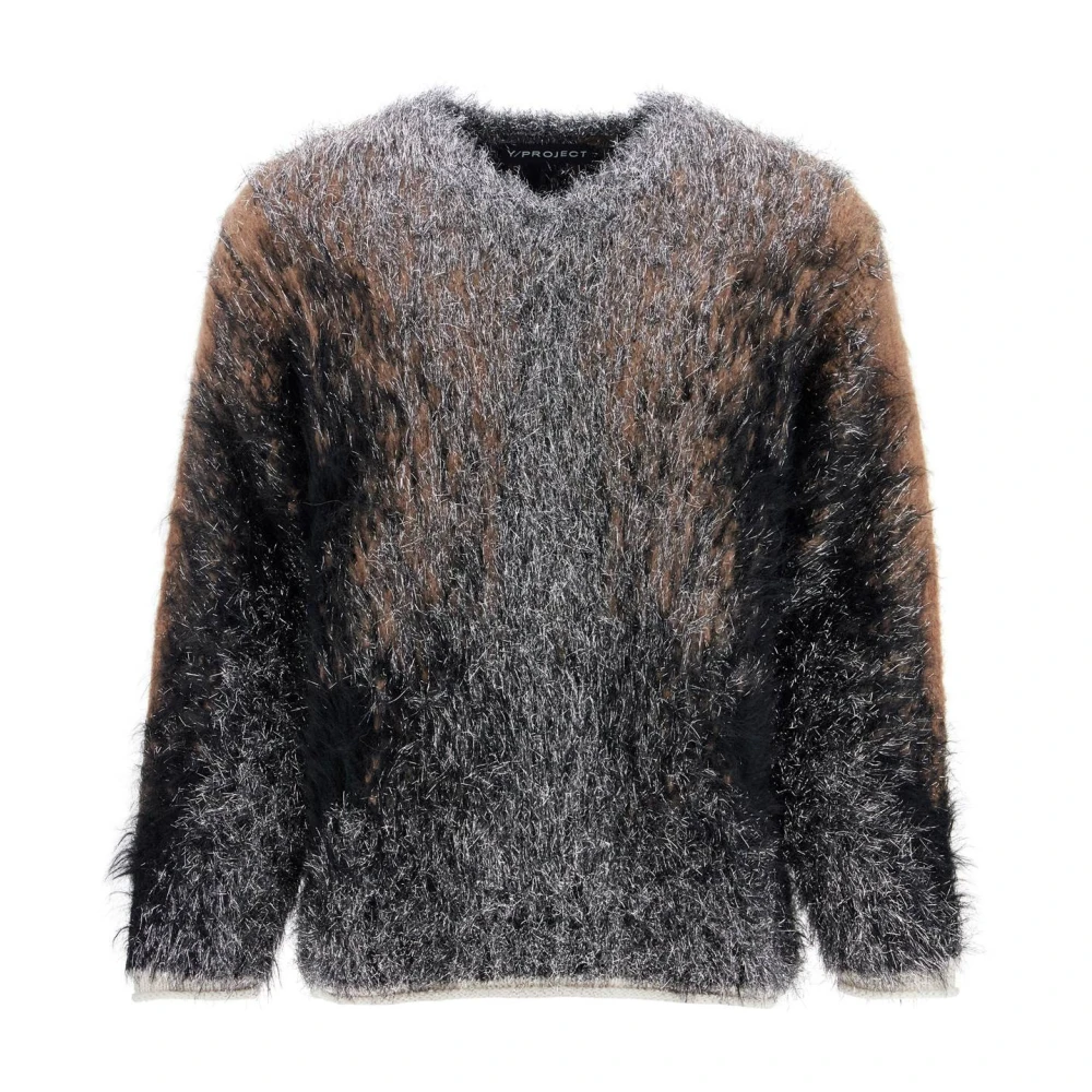 Y Project Gradient Oversized Sweater Faux Fur Effect Multicolor Heren