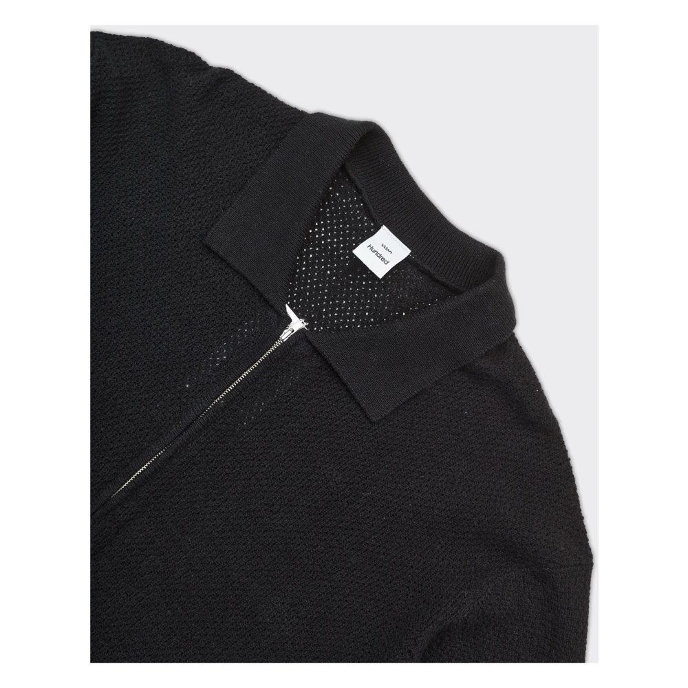 Won Hundred Gebreide ritsvest in zwart Black Heren