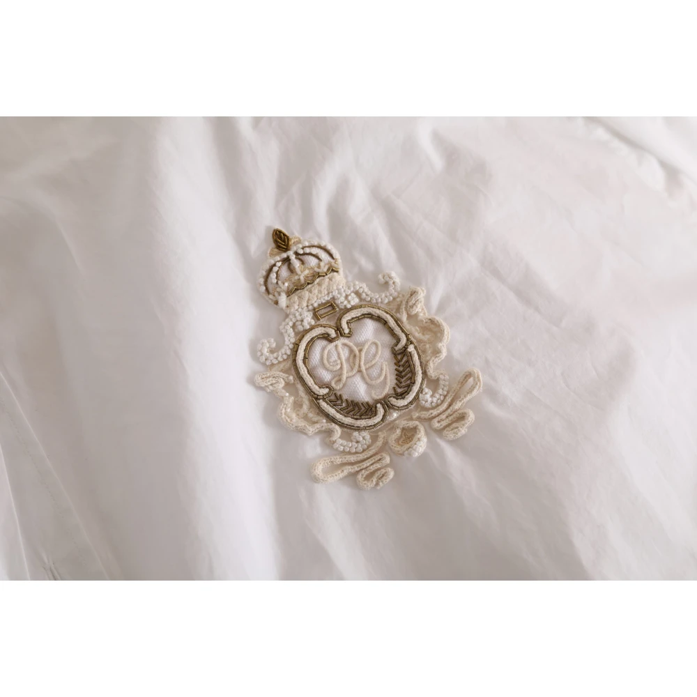 Dolce & Gabbana Wit katoenen button-down overhemd voor formele gelegenheden White Heren