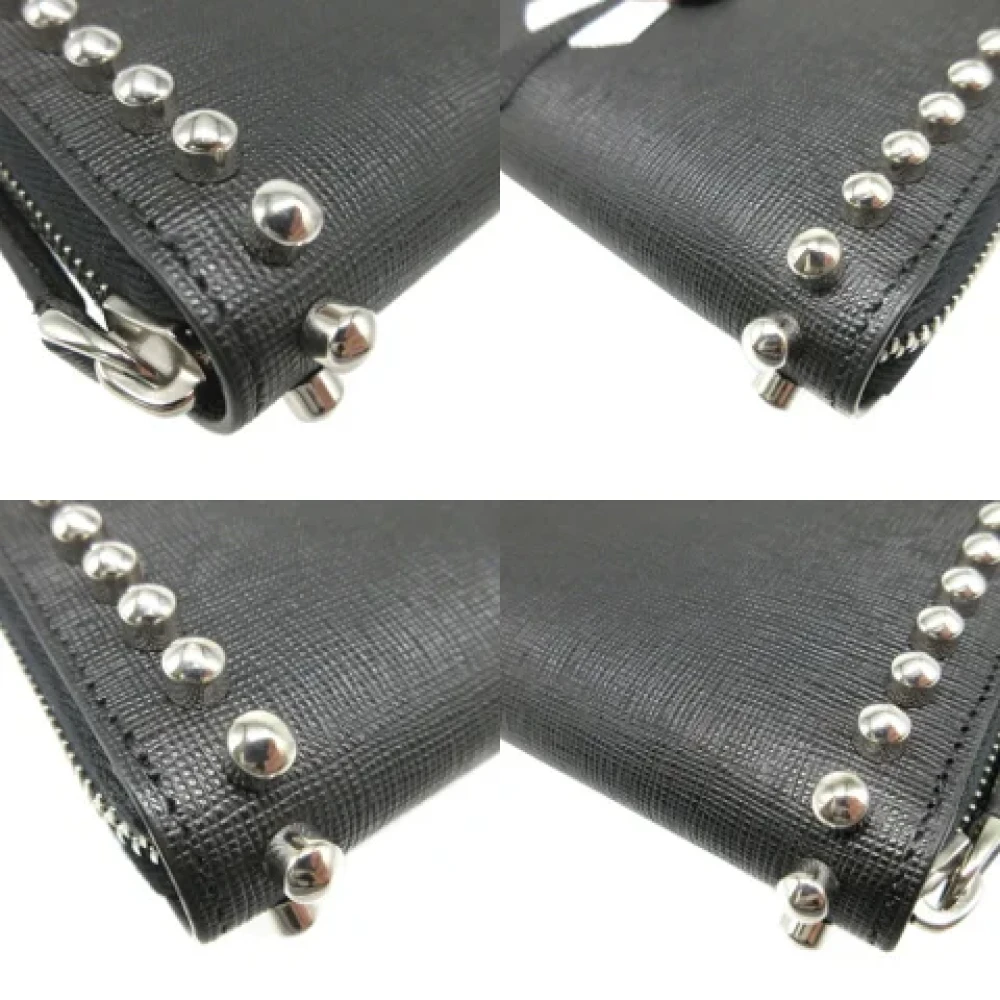 Fendi Vintage Pre-owned Leather wallets Black Dames