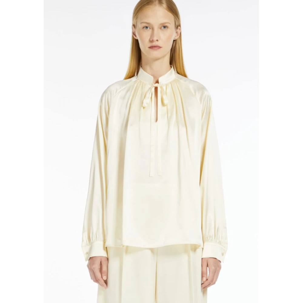 Max Mara Ivory Shirts voor Dames Beige Dames