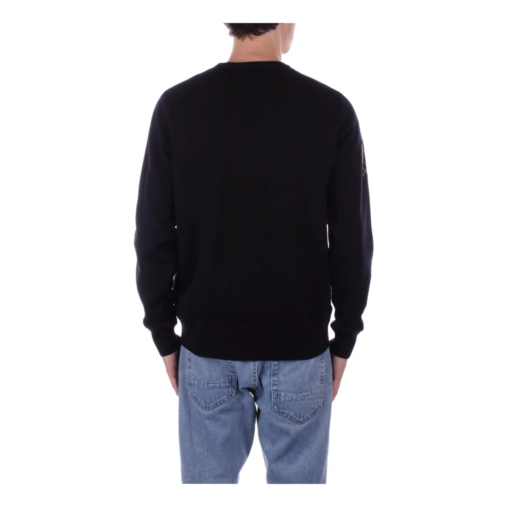 Fred Perry Zwart Logo Zij Sweater Black Heren