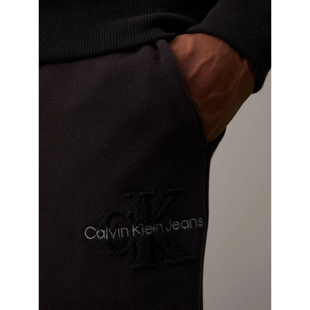 Calvin Klein Jeans Heren Corduroy Broek Monogram Stijl Black Heren