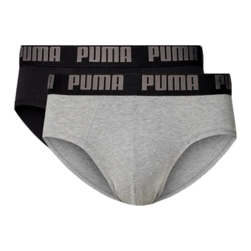 Puma Mannen dagelijkse slips 2-pack grijs zwart Multicolor Heren