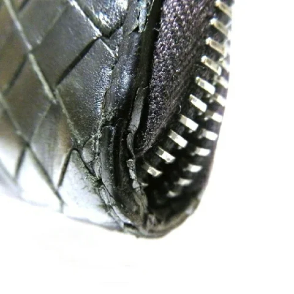 Bottega Veneta Vintage Pre-owned Leather wallets Black Dames