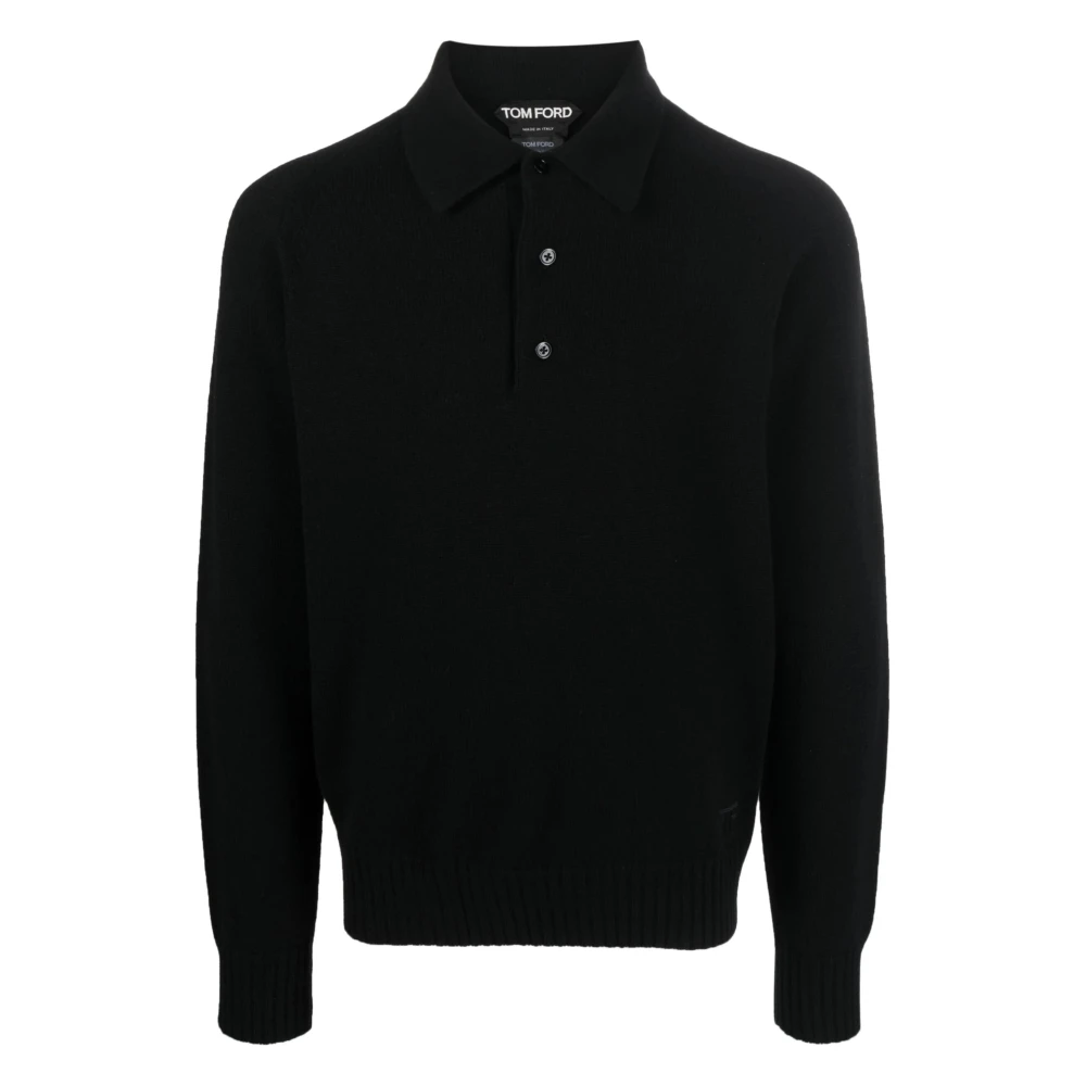 Tom Ford Luxe Cashmere Polo Shirt Black Heren