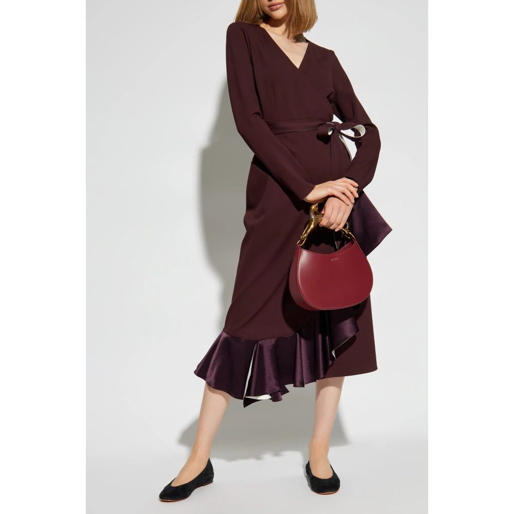 Lanvin Gerimpelde Jurk Purple Dames