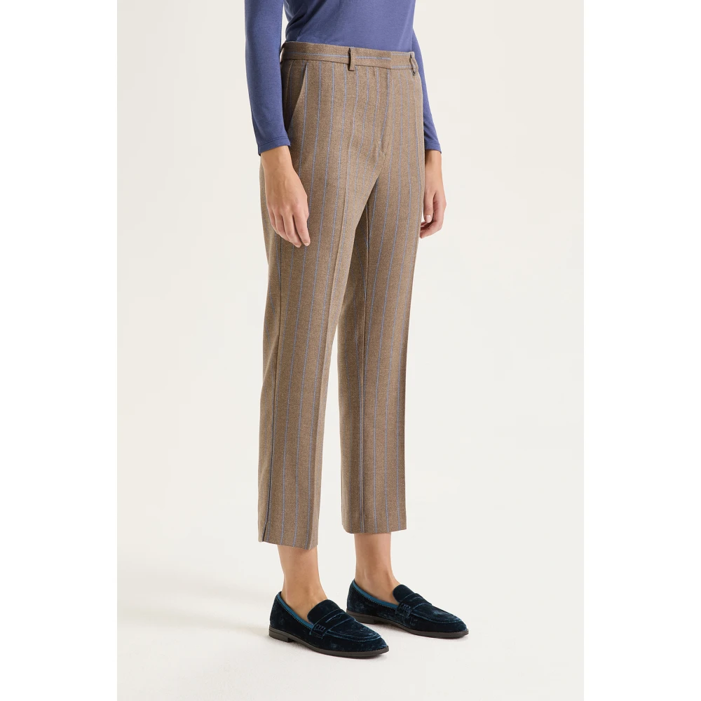 Maliparmi Mali Strepen Broek Brown Dames