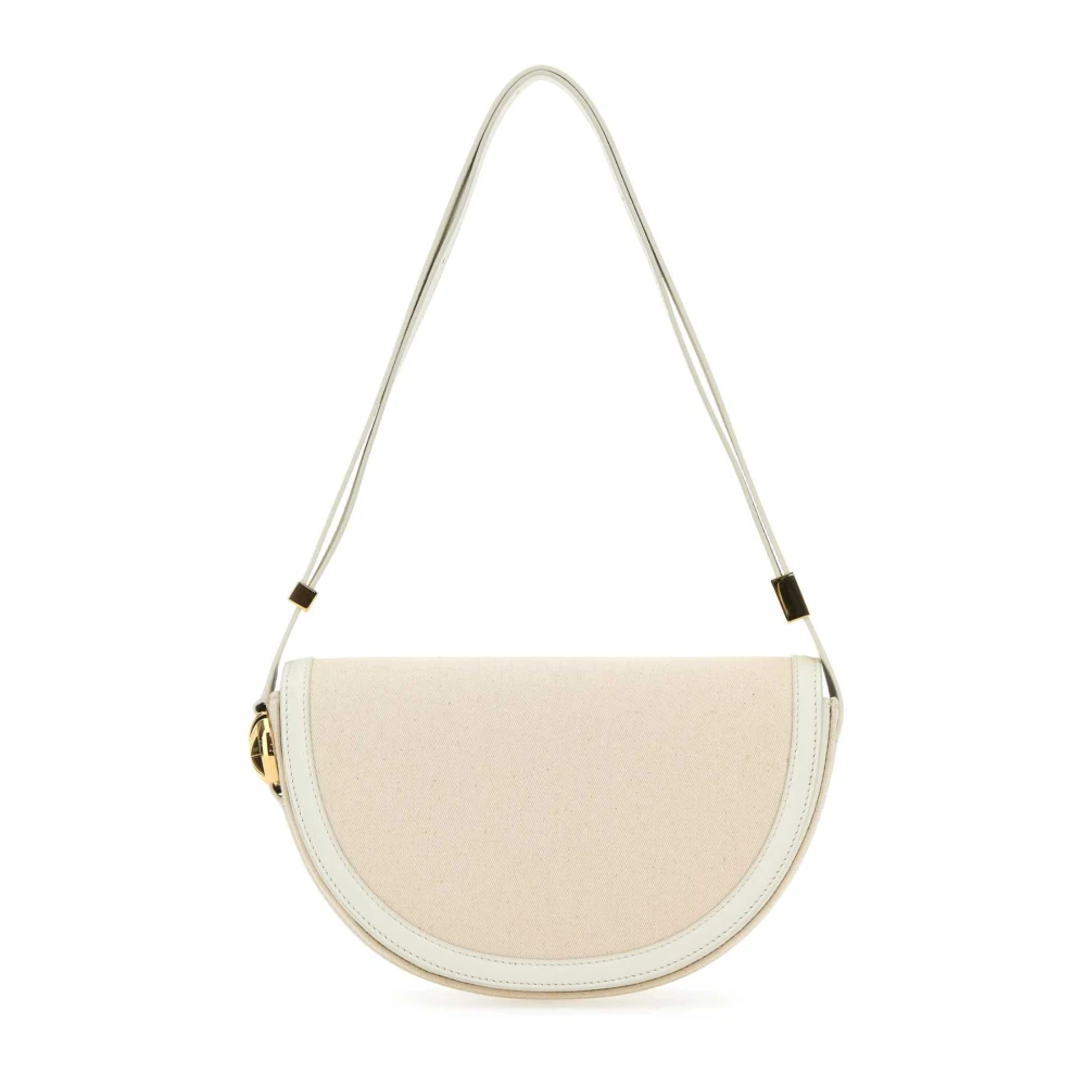 Patou Canvas en leren schoudertas Pink Dames
