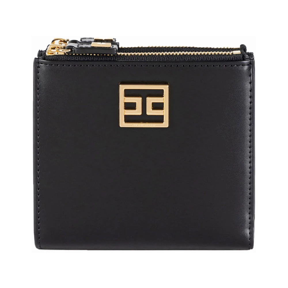 Elisabetta Franchi Zwarte Synthetisch Leren Bifold Portemonnee Black Dames