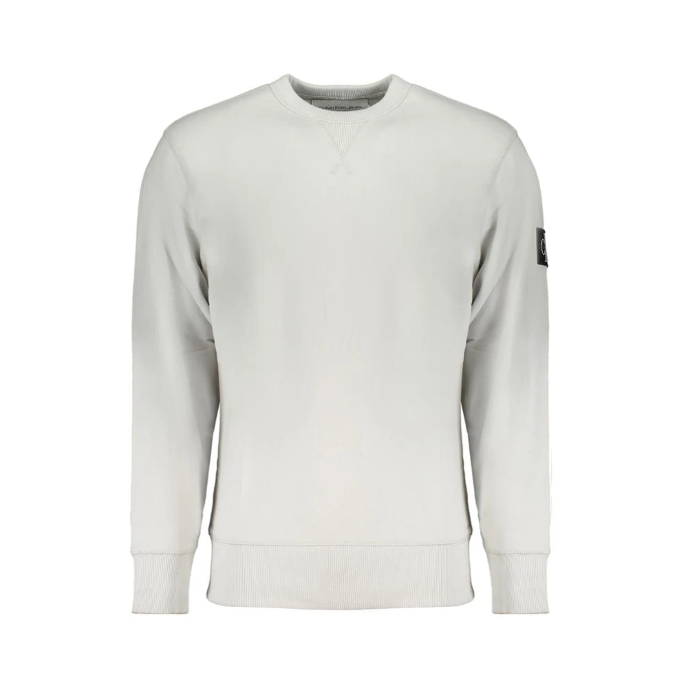Calvin Klein Grijze Katoenen Sweatshirt met Contrastdetails Gray Heren