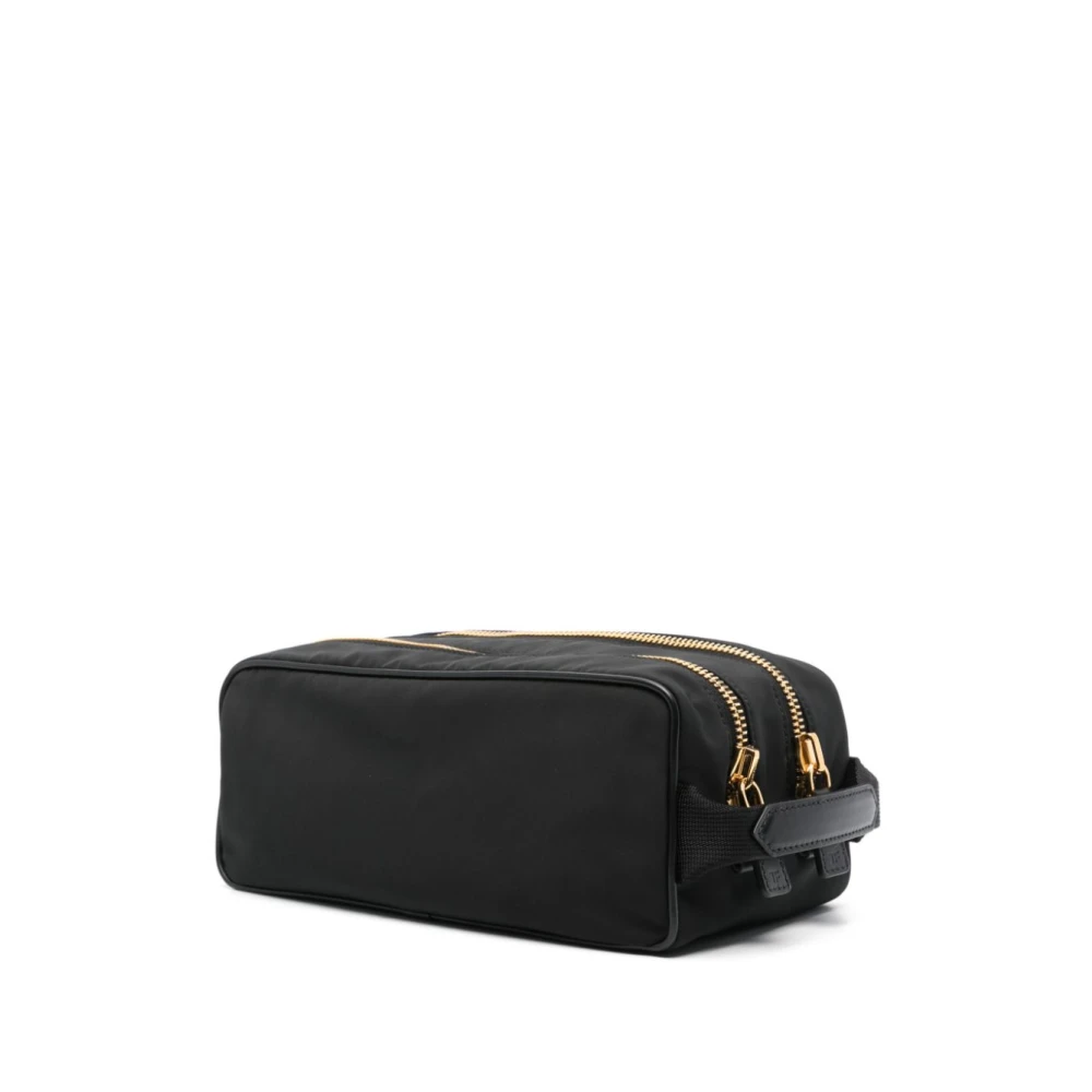 Tom Ford Zwarte Logo Toilettas Black Heren