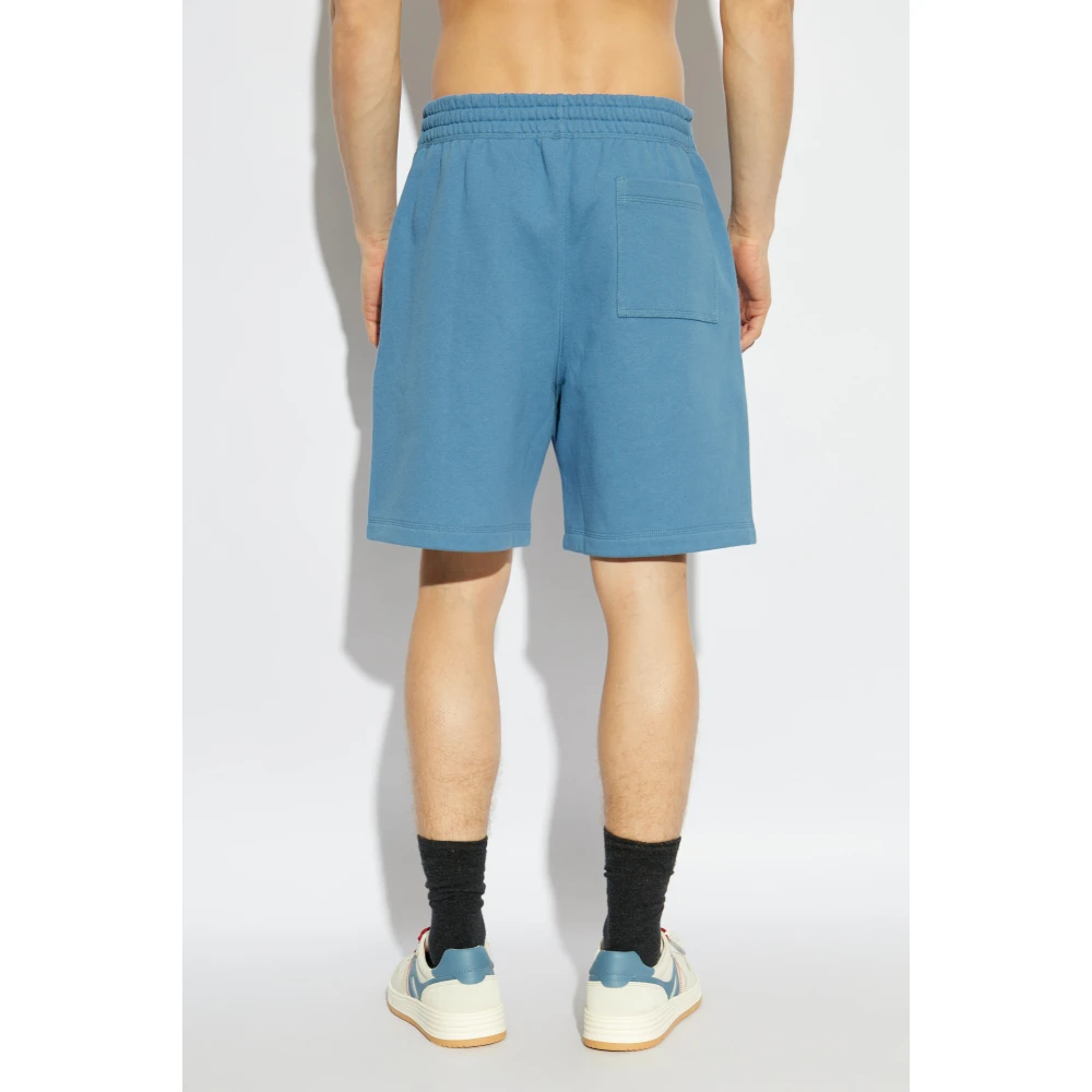 Burberry Sweatshorts met logo Blue Heren
