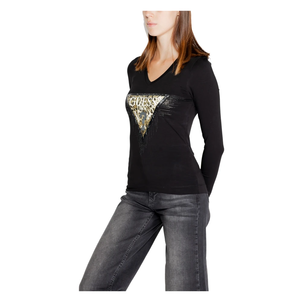 Guess Herfst Winter Dames T-Shirts Collectie Black Dames