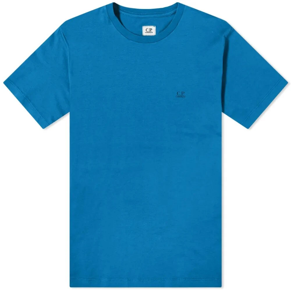 C.P. Company Lyons Blue Small Logo T-Shirt Blue Heren