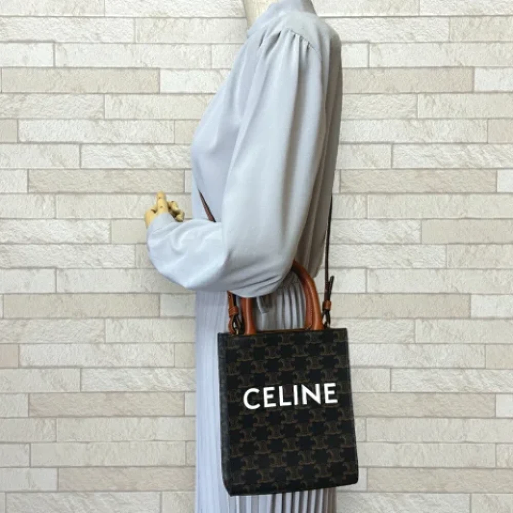 Celine Vintage Pre-owned Coated canvas celine-bags Brown Dames