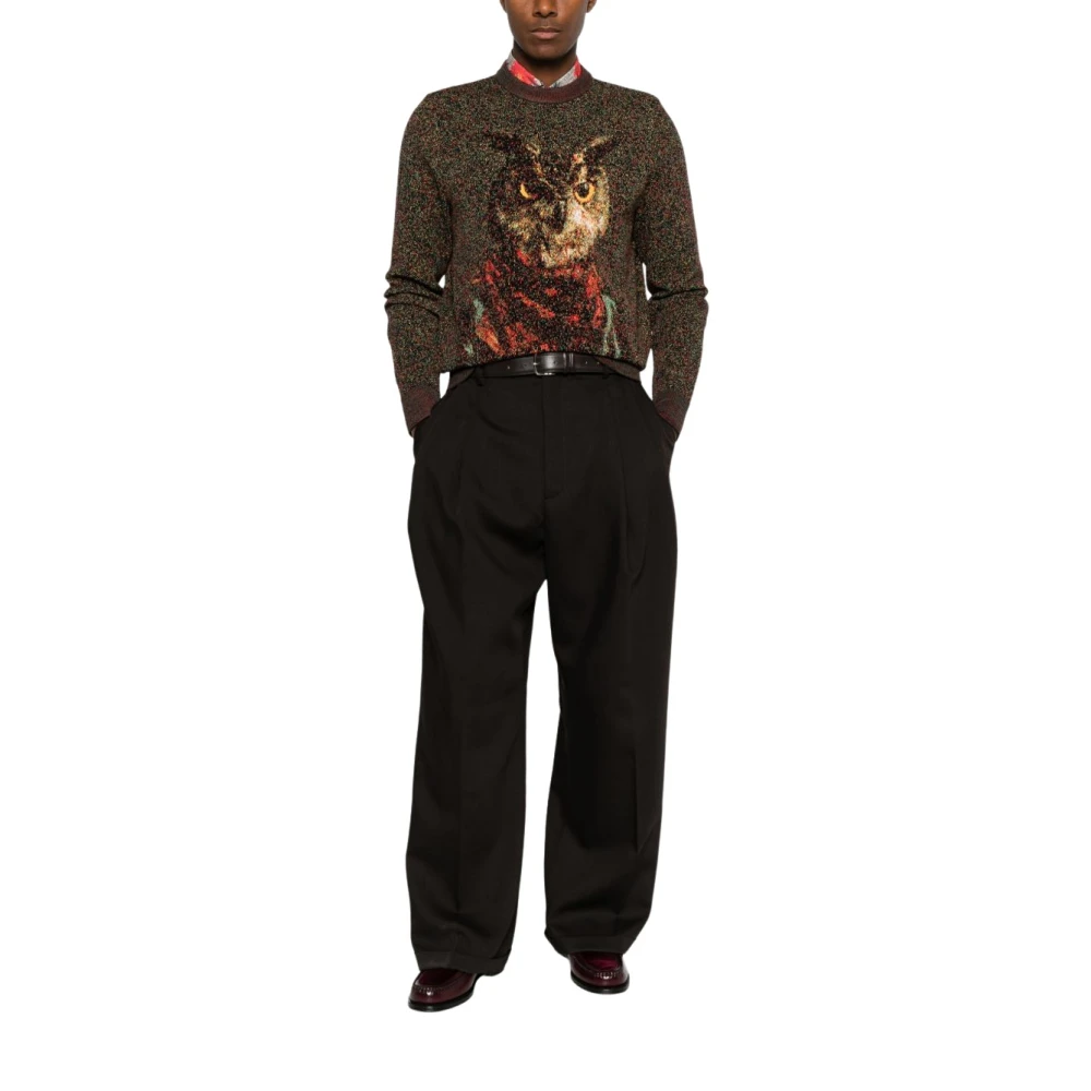 Etro Crew Neck Knit Jumper - Male - Round-Neck Knitwear - Brown - Xl - Knitwear