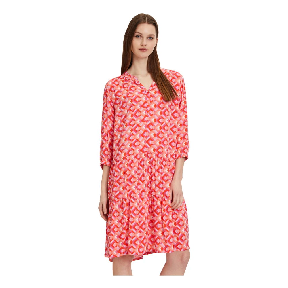 Betty Barclay Bloemen 3 4 Mouw Jurk Pink Dames