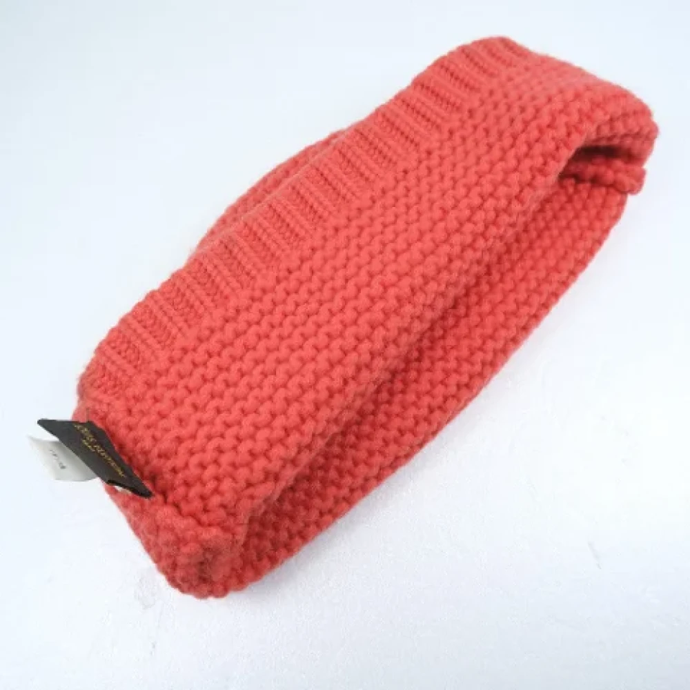 Louis Vuitton Vintage Pre-owned Wool hats Red Dames