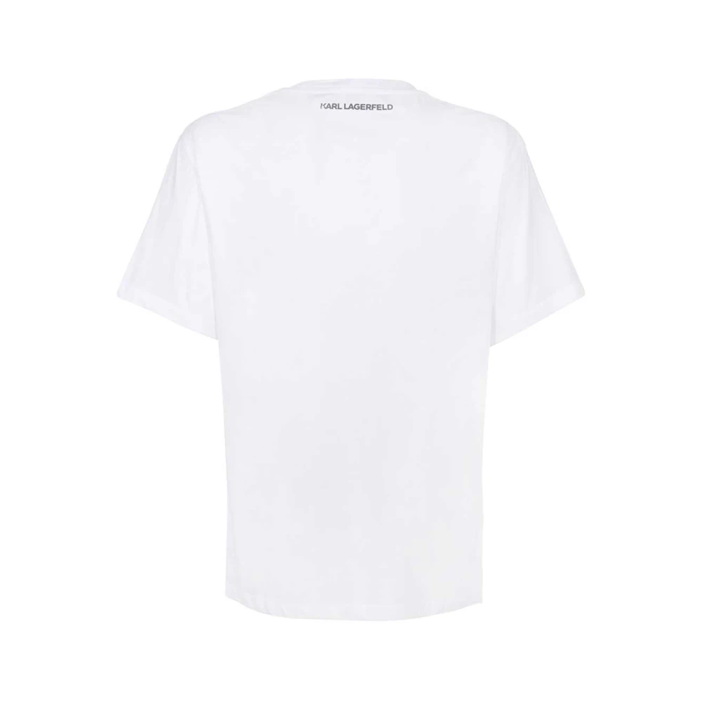 Karl Lagerfeld Bedrukt katoenen T-shirt White Dames