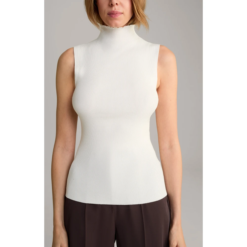 Joop! Hoge witte gebreide top White Dames