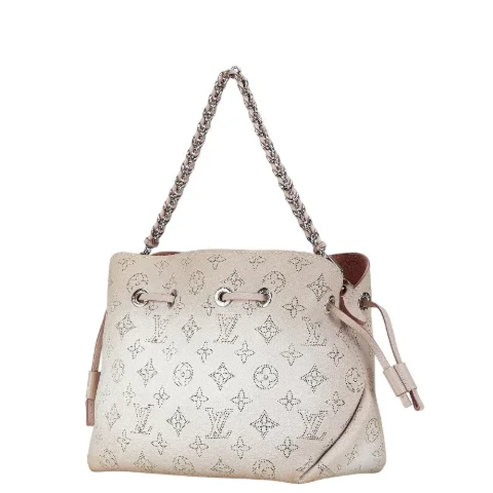Louis Vuitton Vintage Pre-owned Leather handbags White Dames