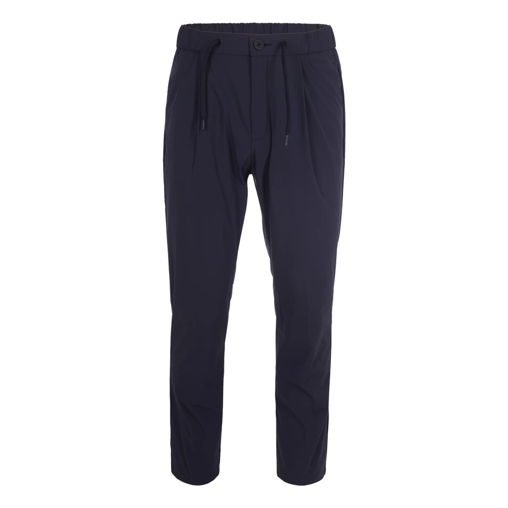 Herno Men's Blue Slim-Fit Trousers, L, Nylon Maestro Trousers