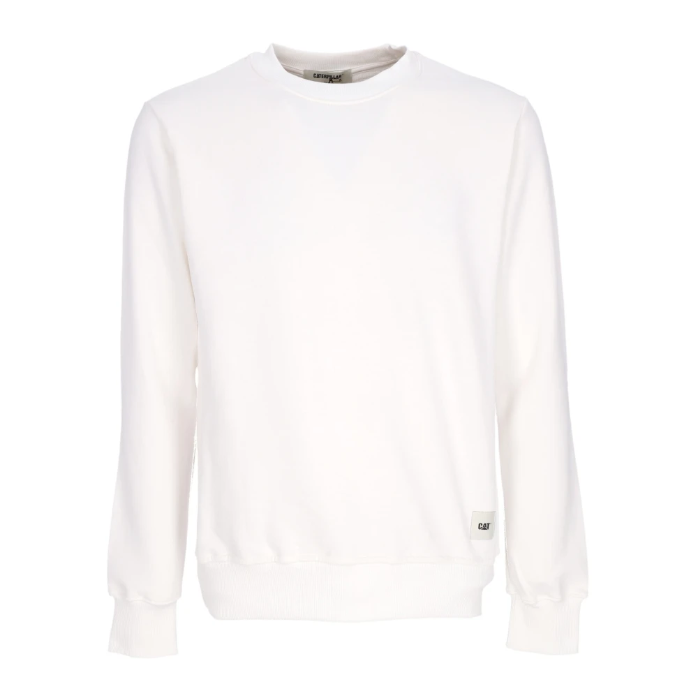 CAT Essentiële Crewneck Sweatshirt Lichtgewicht Streetwear White Heren