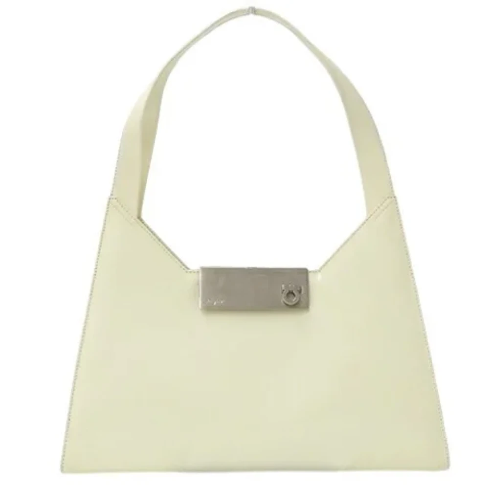 Salvatore Ferragamo Pre-owned Leather shoulder-bags White Dames