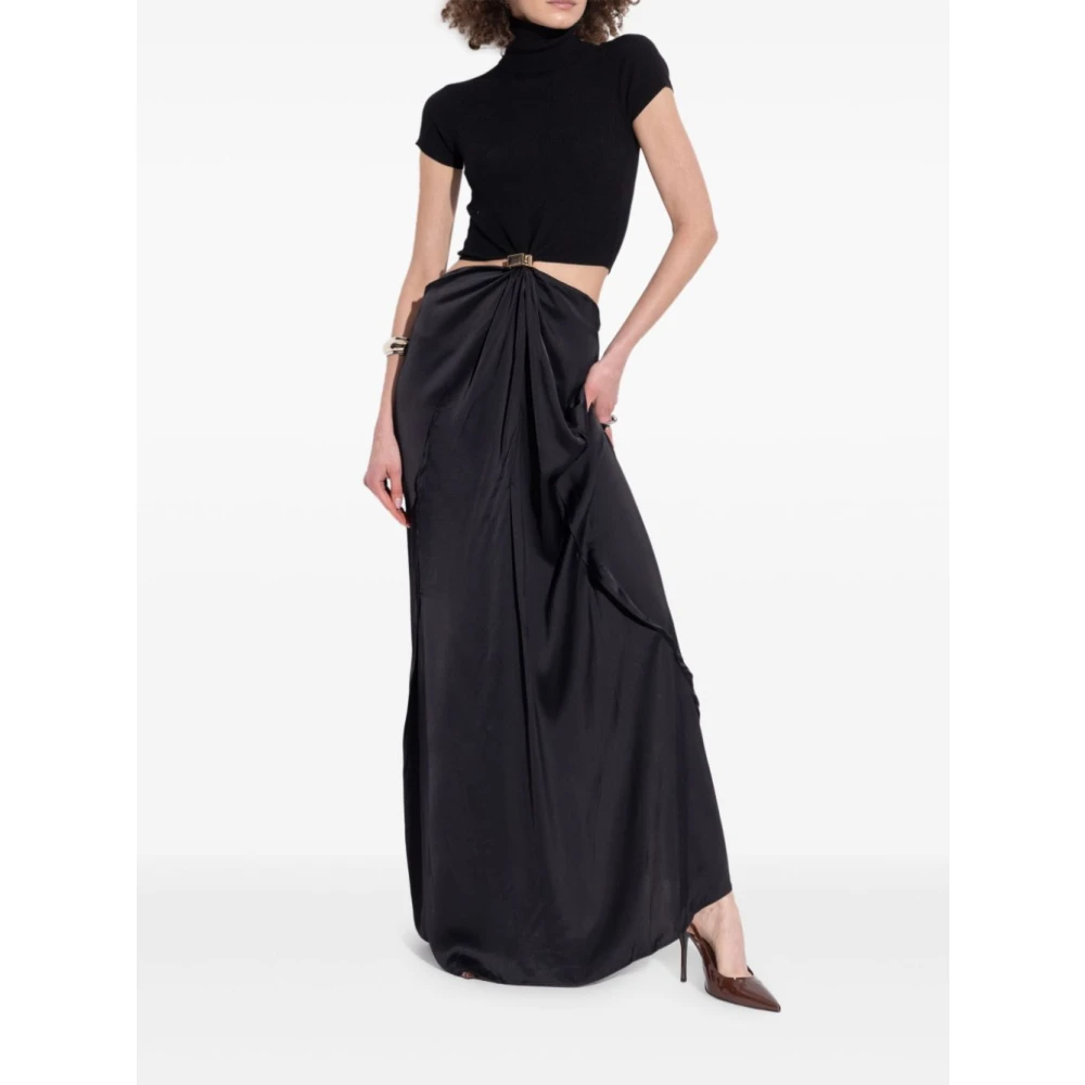 SPORTMAX Lange Mouw Ares Top Black Dames