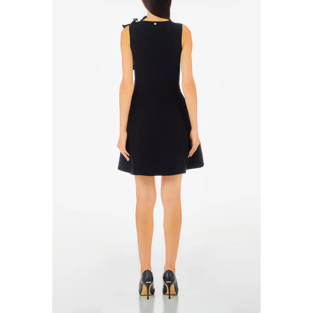 Liu Jo Gerimpelde Gebreide Jurk Black Dames