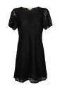 black-lace-short-dress-v-neck