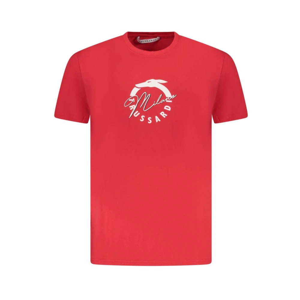 Trussardi Men's Red Cotton T-Shirt - T-Shirts - L- Tops