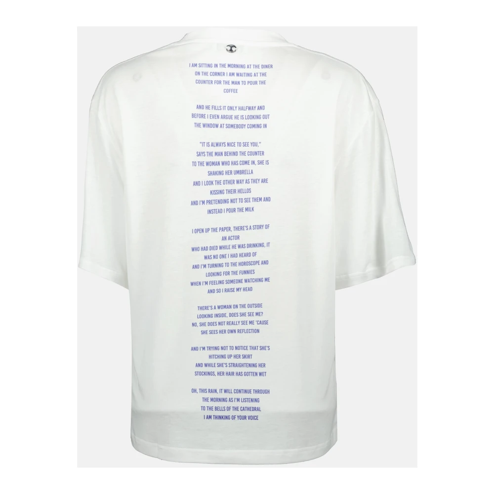 Paco Rabanne Bedrukt wit T-shirt Lente-Zomer Collectie White Dames