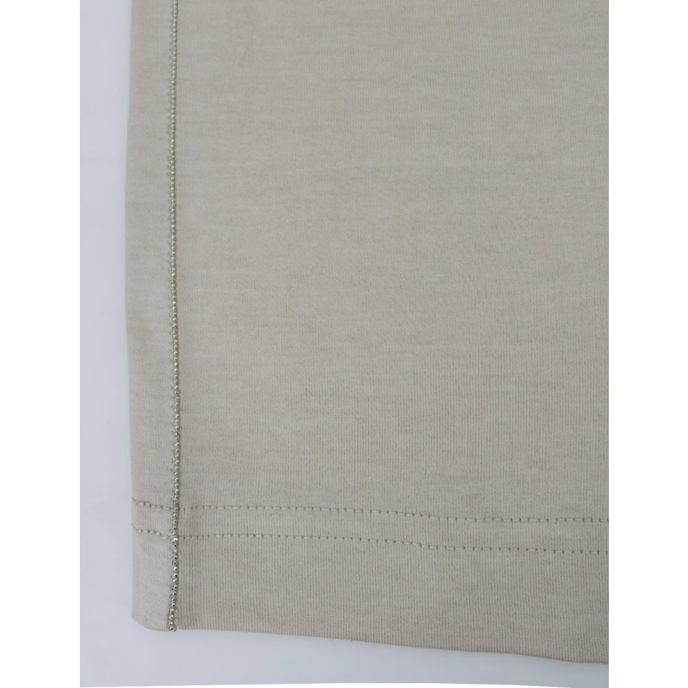 Fabiana Filippi Diamantdraad Jersey T-shirt Gray Dames